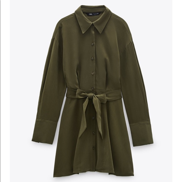 Zara Belted Shirt Dress - Picture 4 of 7